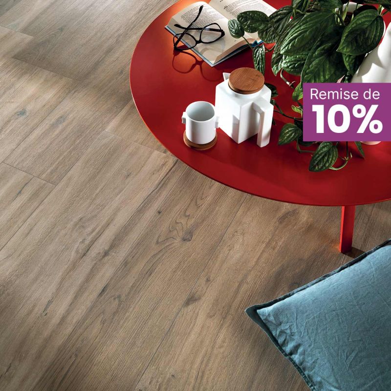 Remise promotionnelle de 10% sur le Carrelage effet Bois Sarola