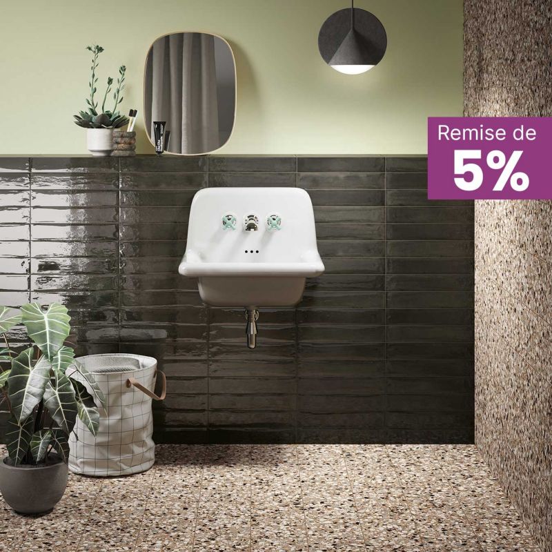 Remise promotionnelle de 5% sur le Carrelage mur imitation terrazzo Framboisier