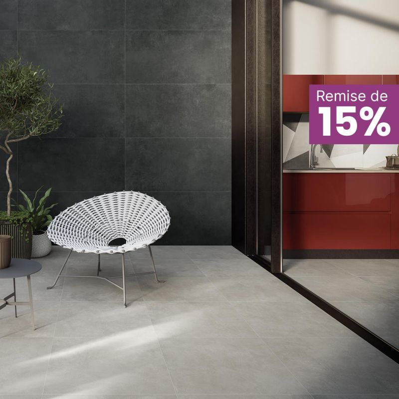 Remise de 15% sur le Carrelage imitation béton Onno