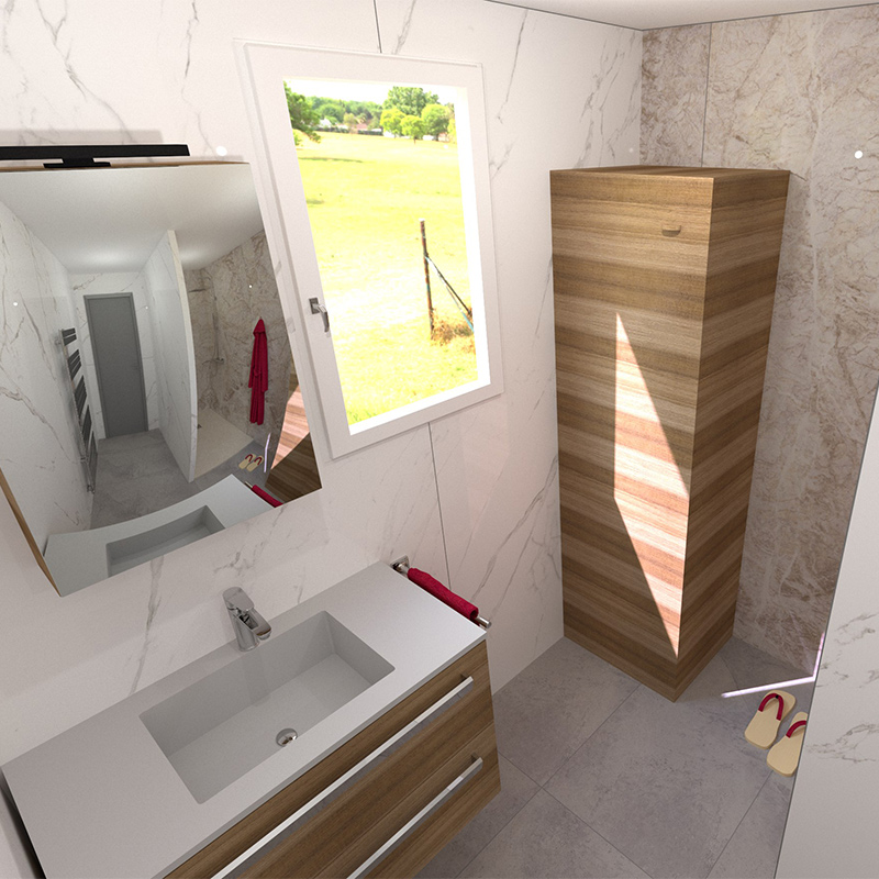 Salle de bain 3D à Langogne par Espace Carrelage Puy-en-Velay