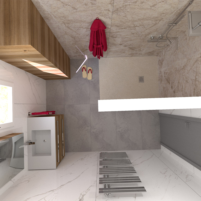 Salle de bain 3D à Langogne par Espace Carrelage Puy-en-Velay