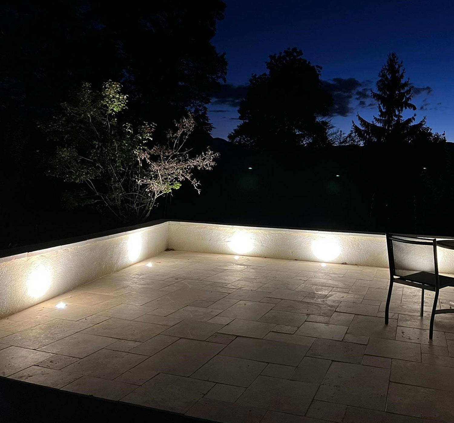  carrelage travertin beige terrasse