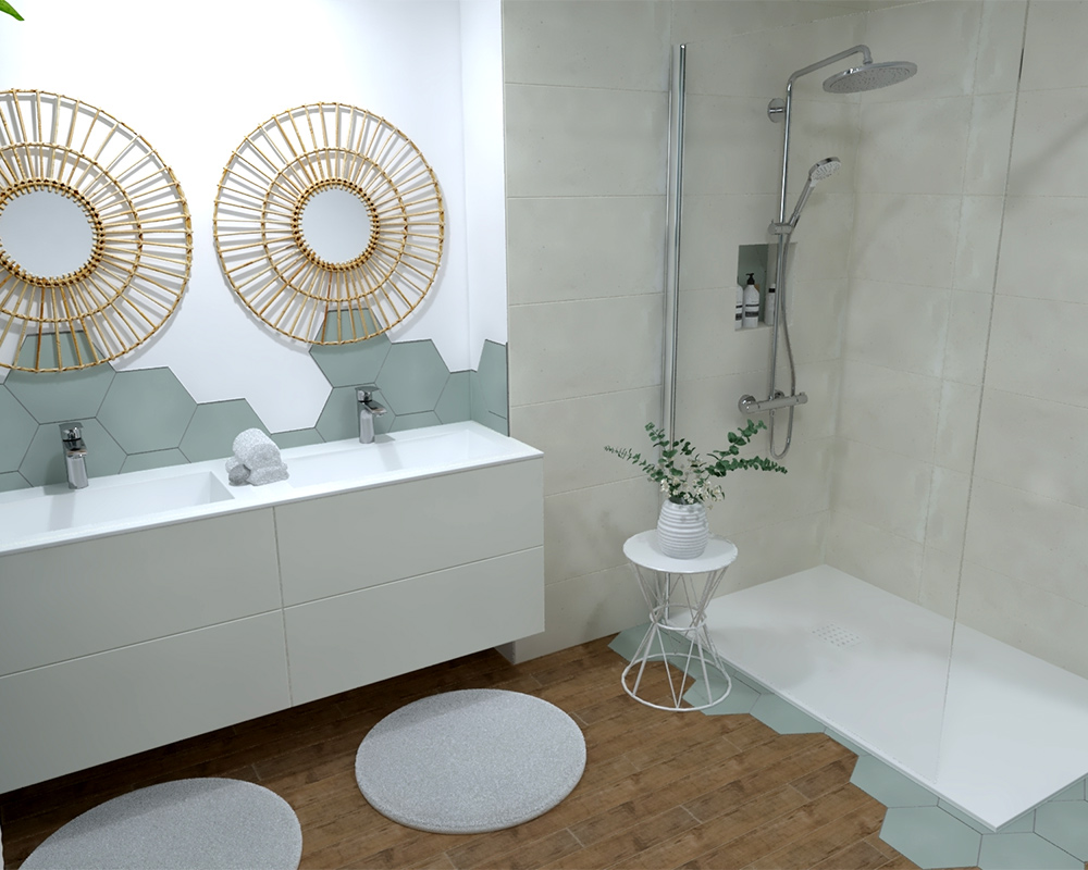 Salle de bain 3D par Vilvert Carrelage Montbrison